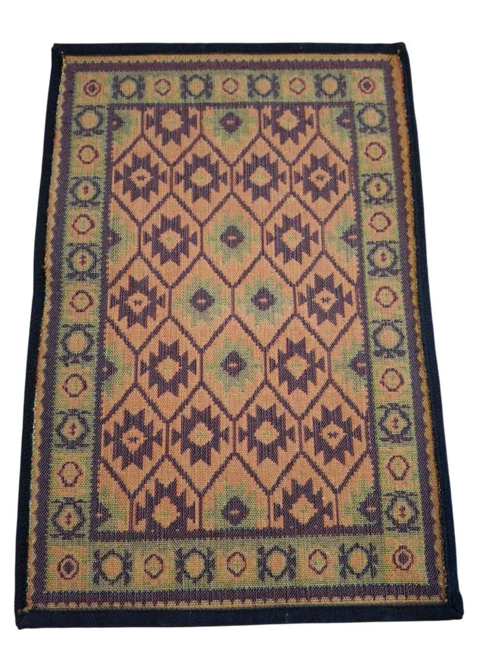 Vintage Southwestern Aztec Woven Tapestry Placemats Set of 5 Boho